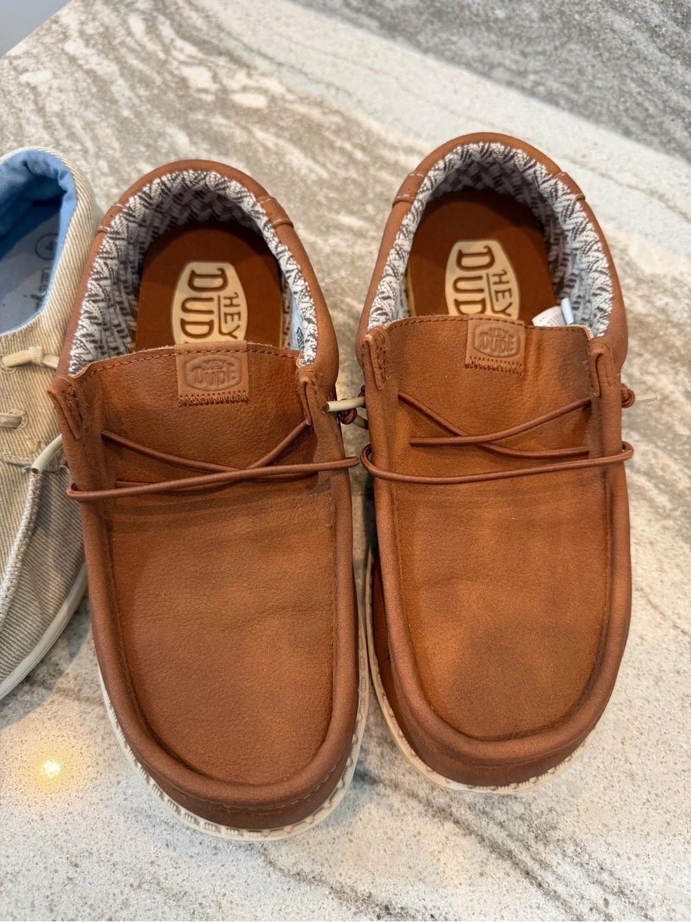Boat Shoe - Brown and Light Gray Casual boys shoes size 4